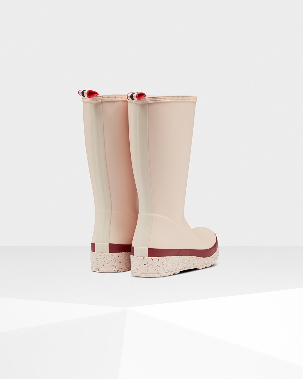 Play Botas Hunter Mujer - Original Tall Speckle Rain - Grises Rosas/Grises Rojos - TLXMQFW-90